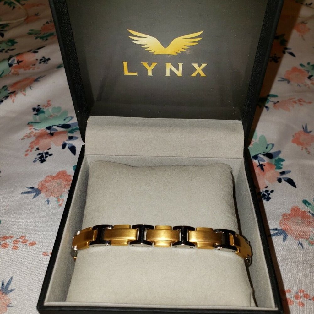 Lynx Two Tone Stainless Steel Men’s Bracelet #1013DD